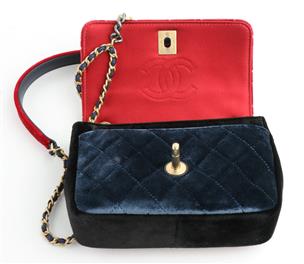 Limited Edition Private Affair Camellia Quilted Velvet Flap Crossbody